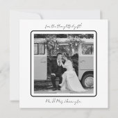 スクエアシンプルサンキュー結婚の写真カード サンキューカード (裏面)