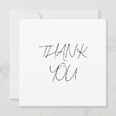 スクエアシンプルサンキュー結婚の写真カード サンキューカード (正面)