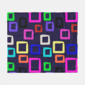 スクエアジオメト絵画リのシームレスなデザイングラフィック フリースブランケット (正面(横))