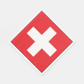 スクエアスイス国旗紙ナプキンス スタンダードランチョンナプキン (角)