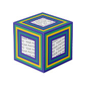 スクエアストライプフレーム2 +写真 フォトキューブ (裏面アングル)