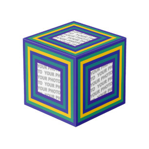 スクエアストライプフレーム2 +写真 フォトキューブ