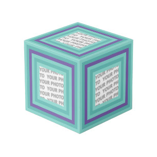 スクエアストライプフレーム8 +写真 フォトキューブ