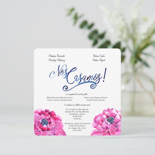 スクエアスペインの結婚式招待状インビタシオンボダ 招待状 (スタンド正面)