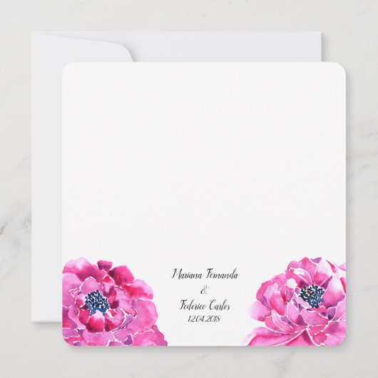 スクエアスペインの結婚式招待状インビタシオンボダ 招待状 (裏面)