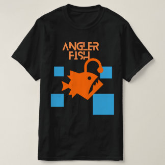 スクエアタイプのアングラーフィッシュデザインTシャツ Tシャツ