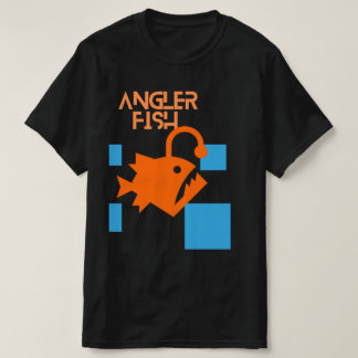 スクエアタイプのアングラーフィッシュデザインTシャツ Tシャツ