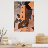 スクエアタワーハウスアットメサヴェルデ,コロラド ポスター (キッチン)