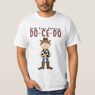 スクエアダンスのおもしろいのカウボーイのTシャツ Tシャツ