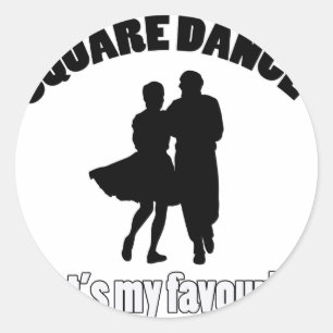 スクエアダンスのデザイン ラウンドシール