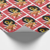 スクエアダンスまたは50のダンサーハッピーバースデー ラッピングペーパー (角)