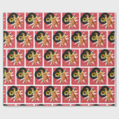 スクエアダンスまたは50のダンサーハッピーバースデー ラッピングペーパー (フラット)