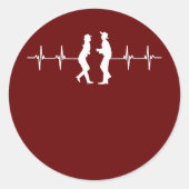 スクエアダンスカウボーイウェスタンダンス先生踊り ラウンドシール (正面)