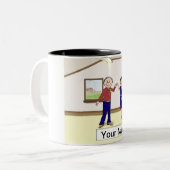 スクエアダンスカップル ツートーンマグカップ (正面左)