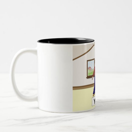 スクエアダンスカップル ツートーンマグカップ (左)