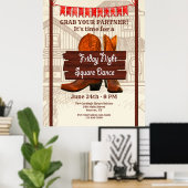 スクエアダンスポスター ポスター (ホームオフィス)