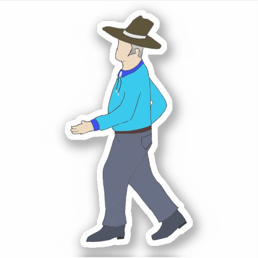 スクエアダンスマン シール (正面)