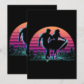 スクエアダンス スクエアダンス レトロ 招待状 (正面/裏面)