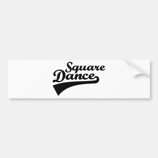スクエアダンス バンパーステッカー (正面)
