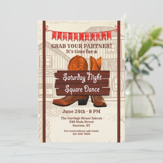 スクエアダンス 招待状 (スタンド正面)
