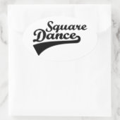 スクエアダンス 楕円形シール (バッグ)