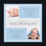 スクエアツインズコラージュ |誕生のお知らせ 案内状<br><div class="desc">クリック出店のリンク</div>