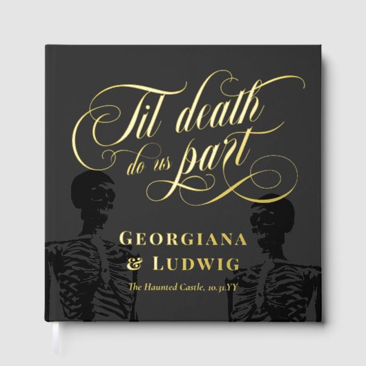 スクエアティルデス私たちパーツスケルトンゴシック結婚ズ ゲストブック (正面)