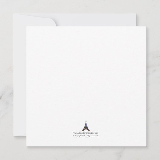 スクエアティーセットブライダルシャワー招待状 招待状 (裏面)