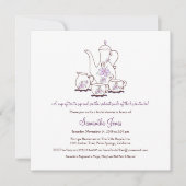 スクエアティーセットブライダルシャワー招待状 招待状 (正面)