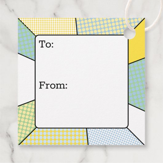 スクエアディスクゴルフをテーマにした フェイバータグ (裏面)