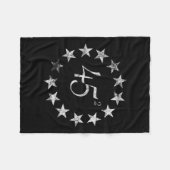 スクエアトランプベッツィロス国旗2020 2024秒針 フリースブランケット (正面(横))