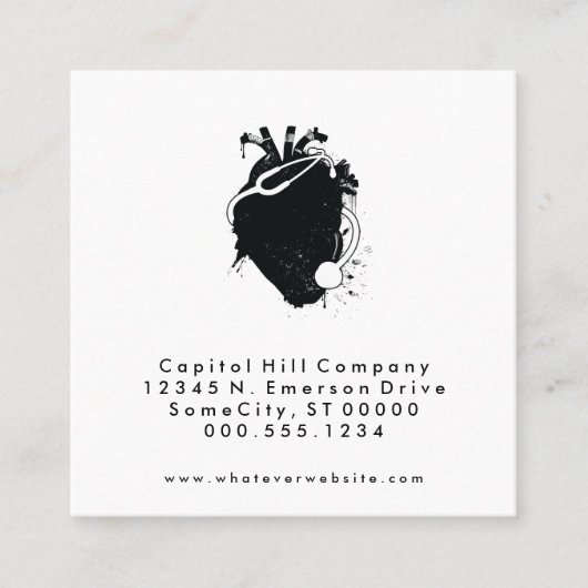 スクエアドクターのアポイントメントのアラーム 予約カード (正面)