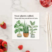 スクエアナプキンズ – オープンハウス"ハウスプラント" スタンダードカクテルナプキン (インサイチュ)