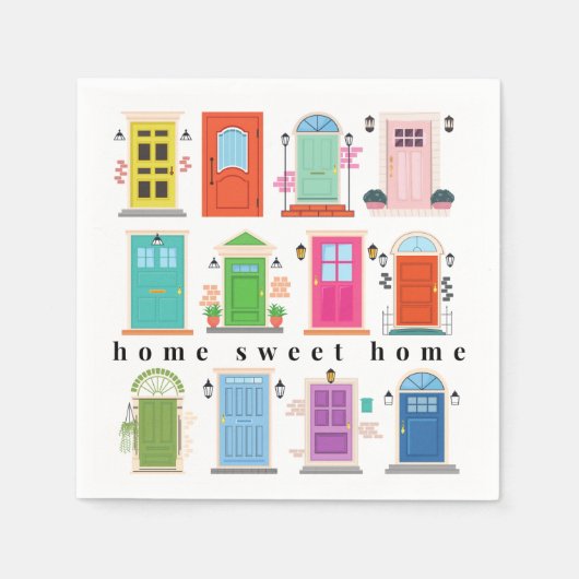 スクエアナプキン – いつでもドカラフルア スタンダードカクテルナプキン (正面)