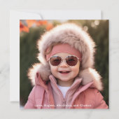 スクエアハイランド牛のクリスマスフォトカード シーズンカード (裏面)