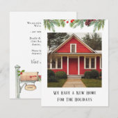 スクエアハウスフォトニューホームフォーホリデー ノートカード (正面/裏面)