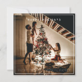 スクエアハッピーホリデーズフォトフラットカード シーズンカード (正面)