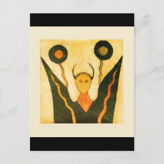 スクエアハンドドラム先住民アメリカンセレモニー ポストカード