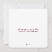 スクエアバッファロープレイドファミリーフォトクリスマスカード シーズンカード (裏面)