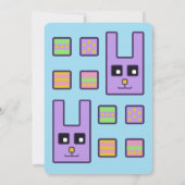 スクエアバニーイースターエッグ狩り招待状 招待状 (裏面)