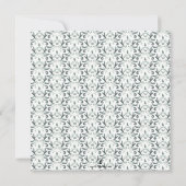 スクエアバプテスマ招待状セージグリーンクレスト 招待状 (裏面)