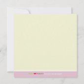 スクエアパッチワークライムデザイナーのお誕生発表 案内状 (裏面)