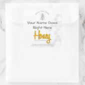 スクエアパーソナライズされたハニーボトルカスタムラベル スクエアシール (バッグ)