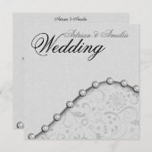 スクエアパールの結婚式招待状 招待状 (正面/裏面)