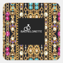 スクエアパールチェーン スクエアステッカー