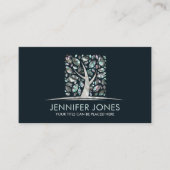 スクエアパールツリーオブライフアート – アワロ葉の 名刺 (正面)