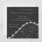 スクエアパール婚約招待状 招待状 (裏面)