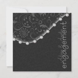 スクエアパール婚約招待状 招待状