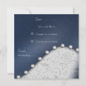 スクエアパール ご参加のお返事 招待状 (裏面)