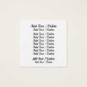 スクエアビジネス、ギフト、アート、メッセージカードなど (裏面)